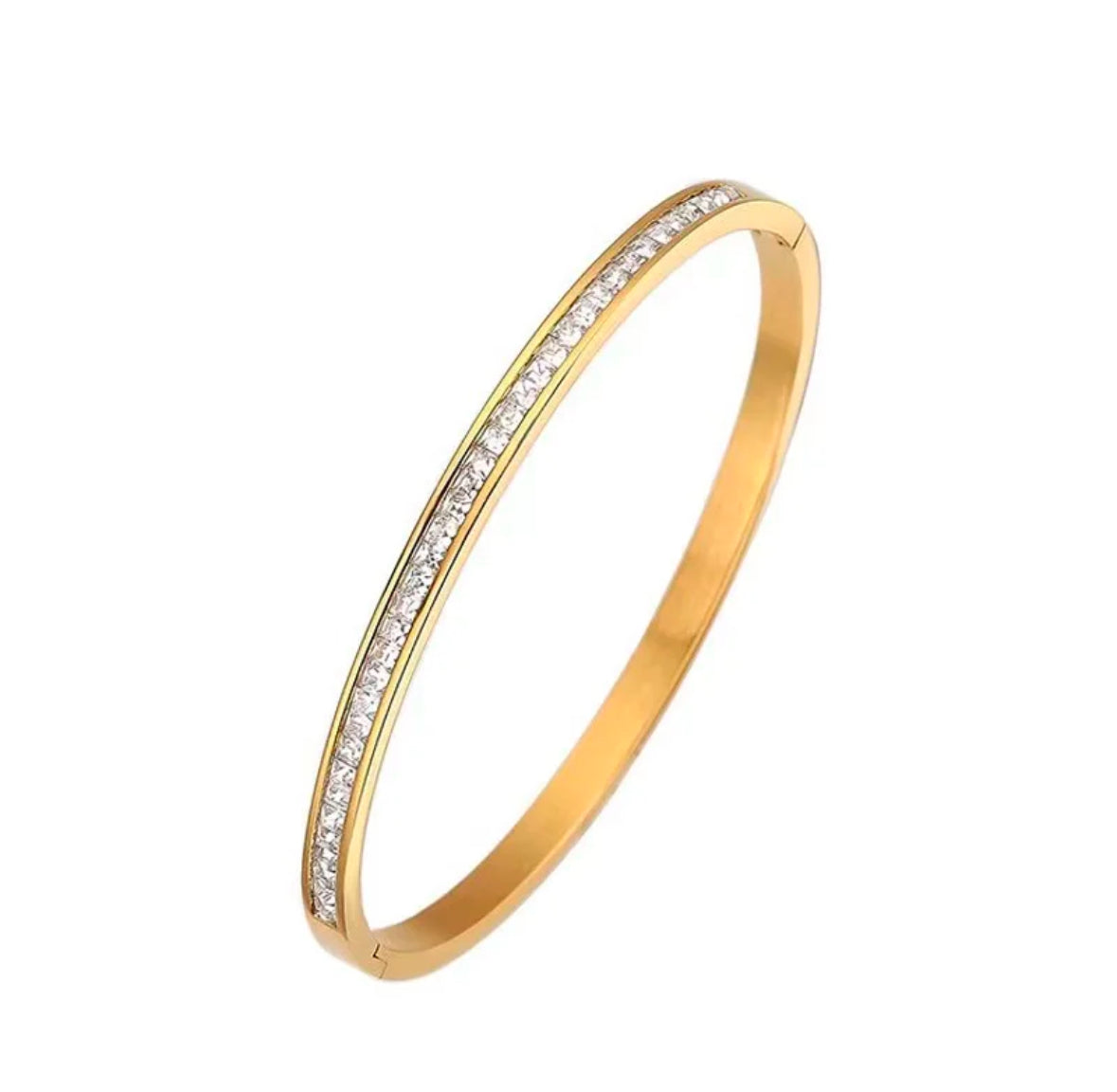 JD Cubic Zirconia Tennis Bangle Bracelet