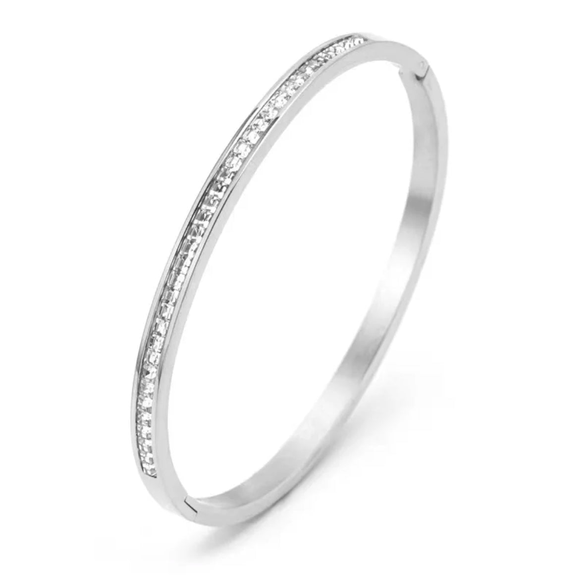 JD Cubic Zirconia Tennis Bangle Bracelet
