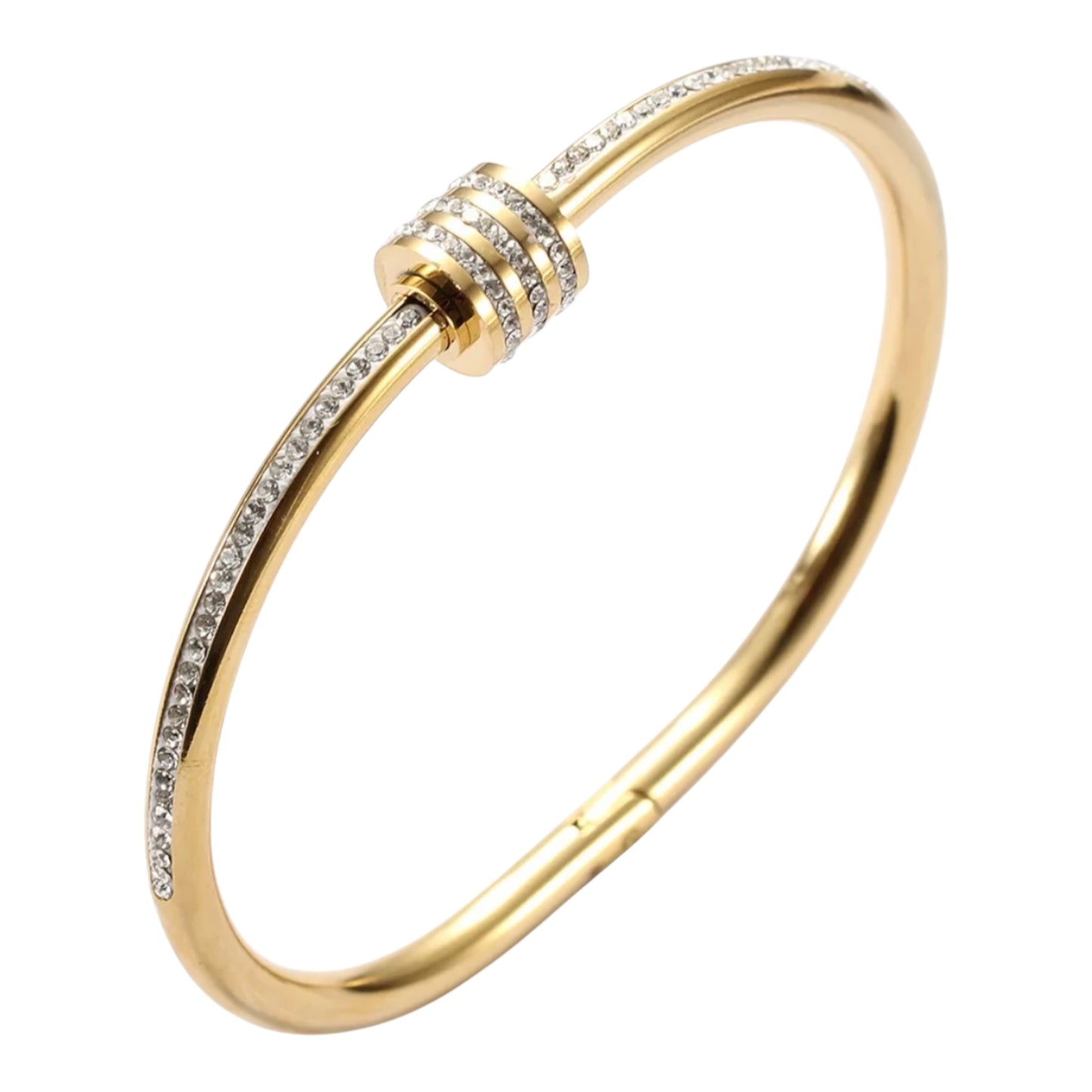 JD Small Waist Diamond Spiral Bangle