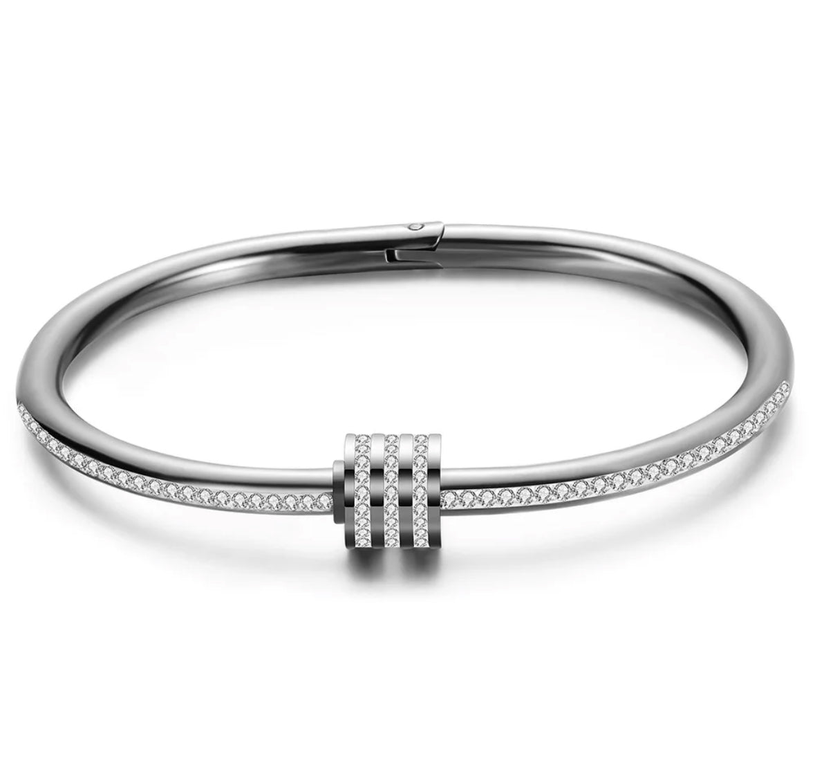 JD Small Waist Diamond Spiral Bangle