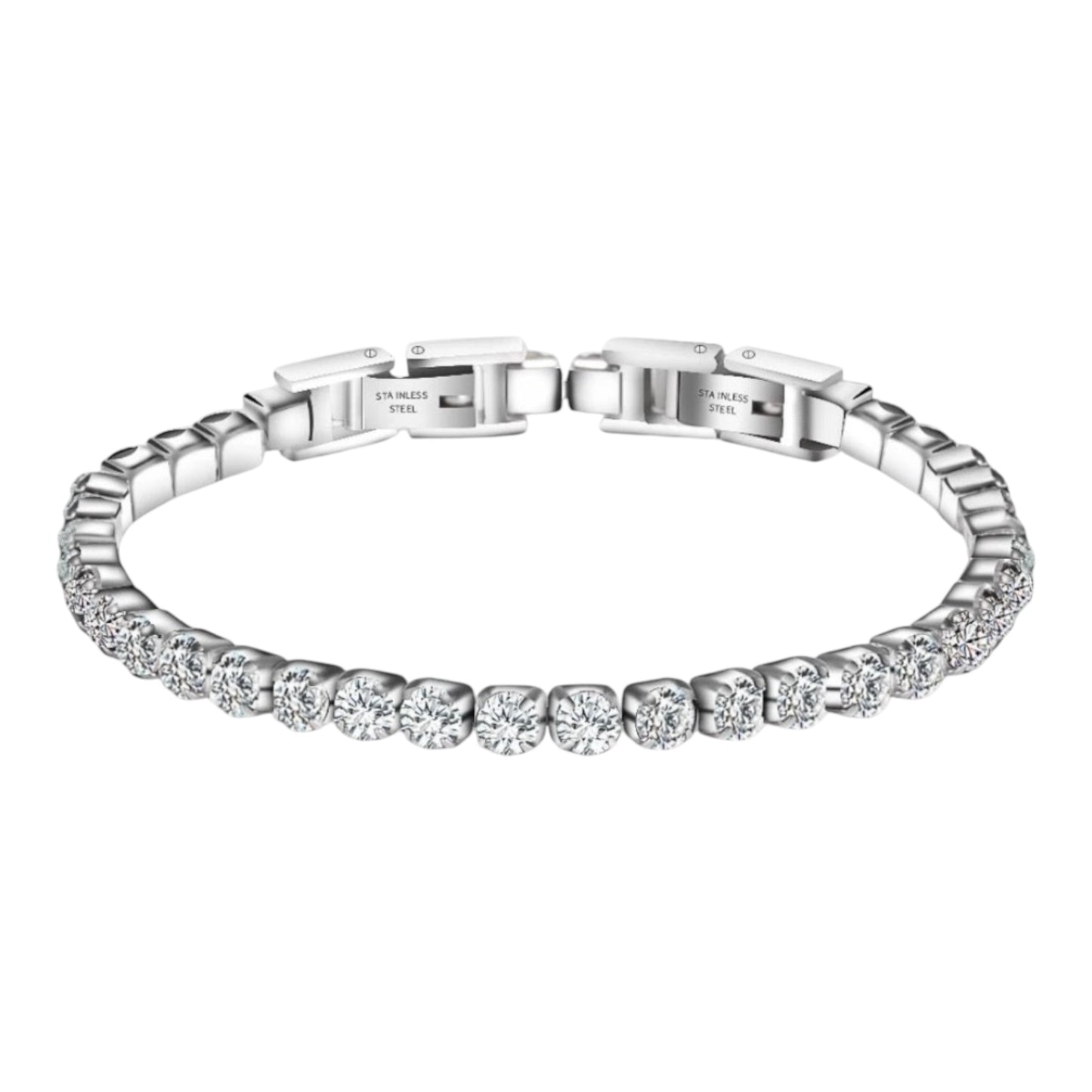 JD Adjustable Cubic Zirconia Tennis Bracelet