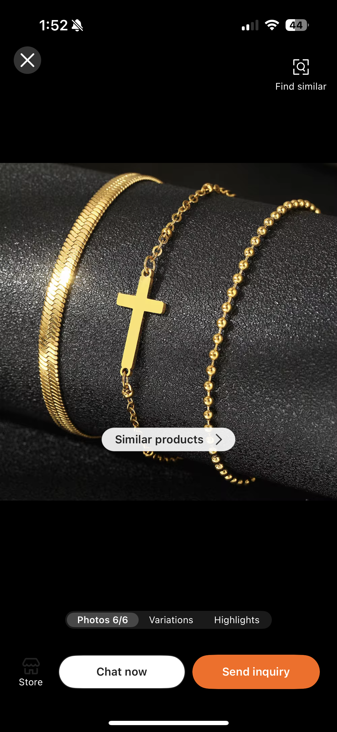 JD’s 3 layer Stackable Cross Anklet
