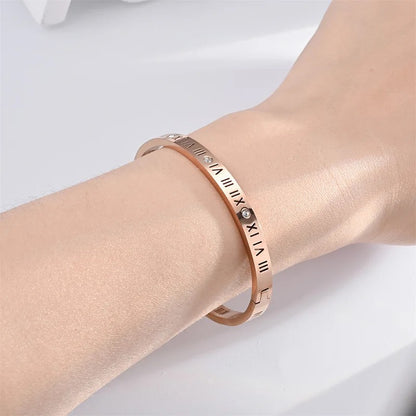 JD Roman Numeral Rhinestone Bracelet