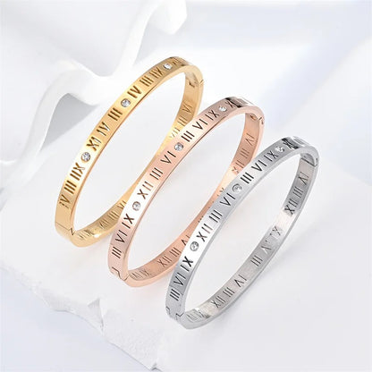 JD Roman Numeral Rhinestone Bracelet